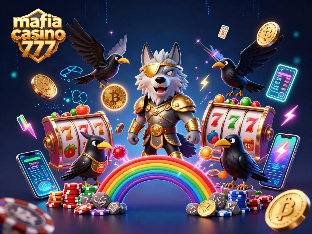 Experience the excitement of mafia casino 777 with thrilling slot games, featuring lavish characters and vibrant casino visuals.